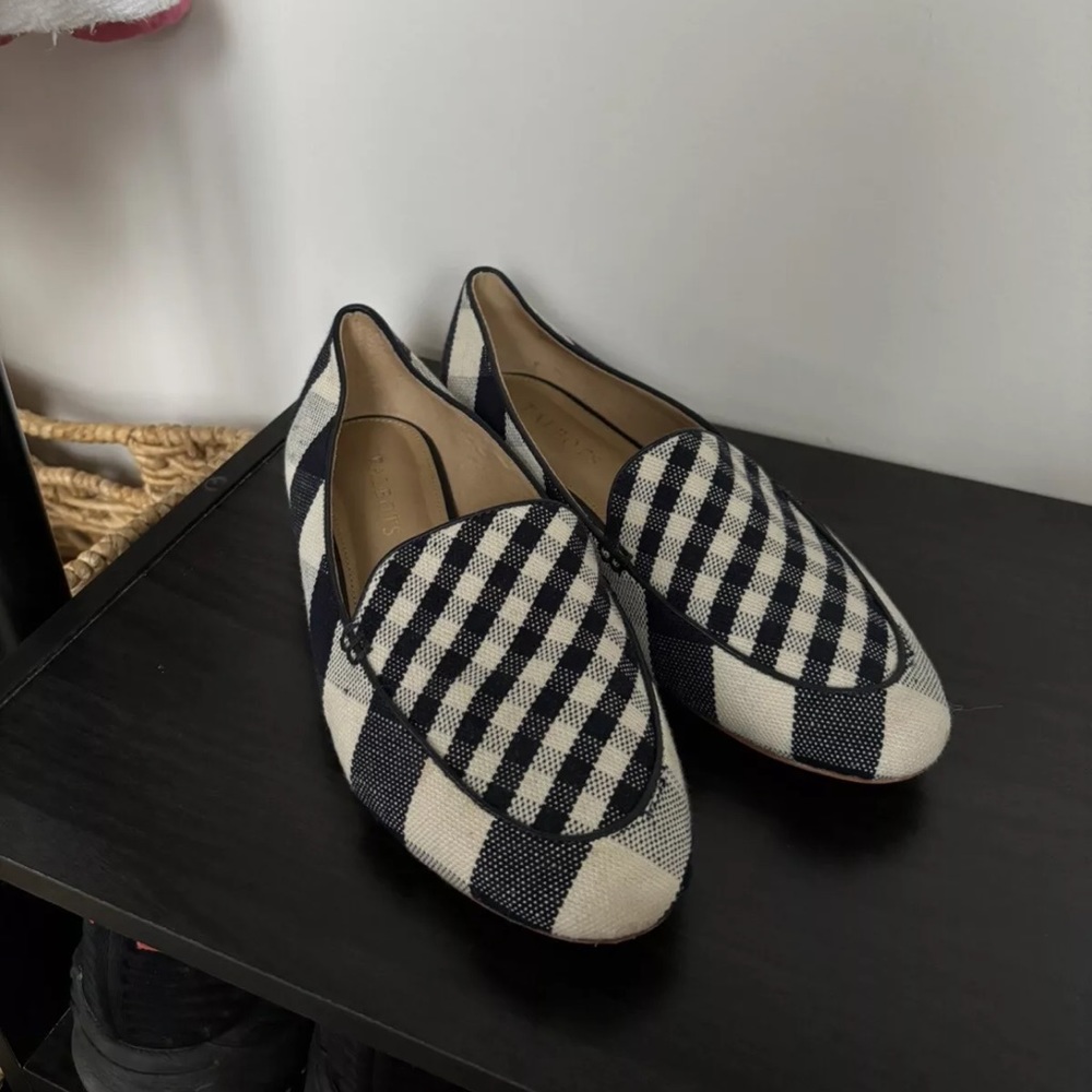 NEW TALBOT sz 8 gingham Casual Work Ryan Loafer Canvas Flats